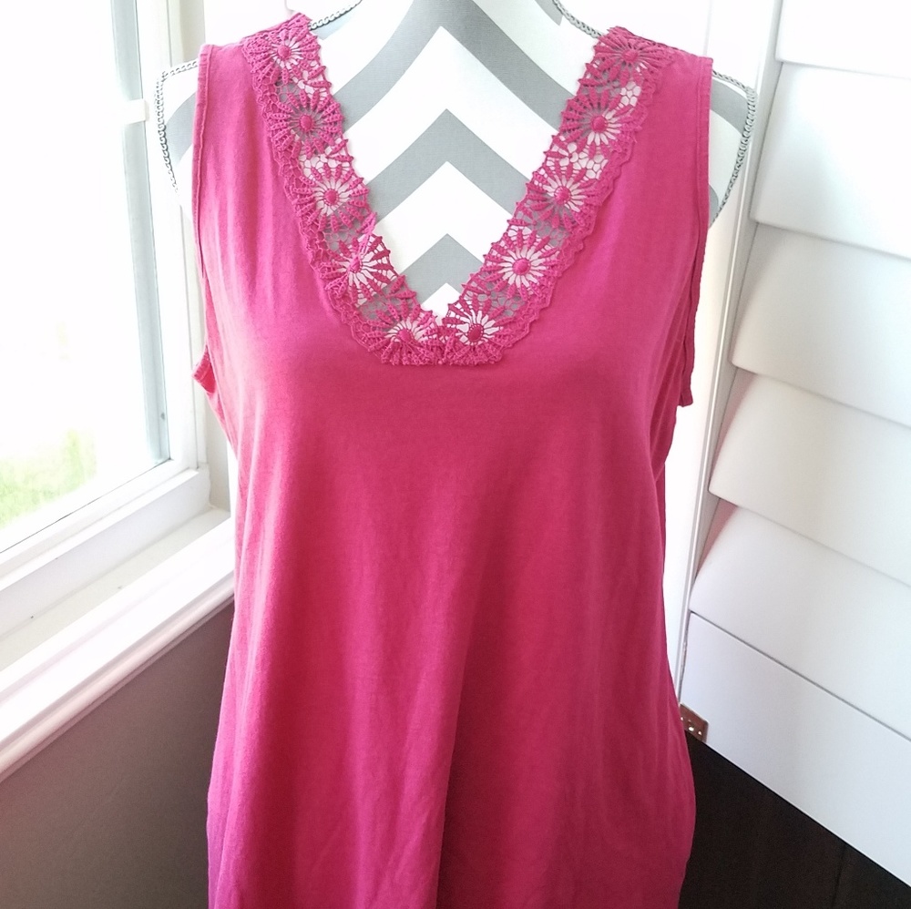 Fuchsia Banana Republic Sleeveless Top XL